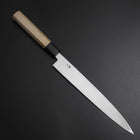 Yanagiba Gaucher Silver Steel #3 Kasumi Manche en Buffle et Magnolia 240mm-[Musashi]-[Couteaux de cuisine japonais]