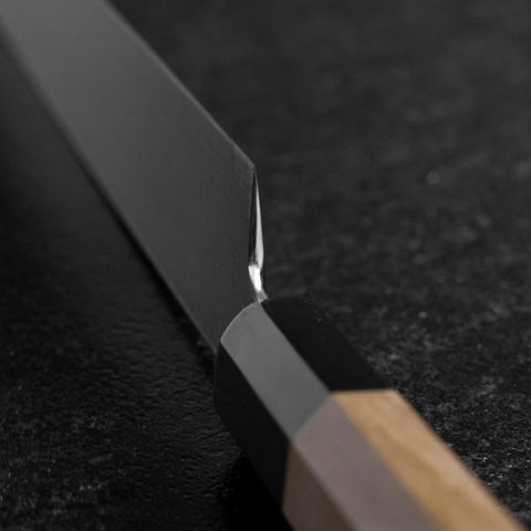 Yanagiba Gaucher Silver Steel #3 Kasumi Manche en Buffle et Magnolia 260mm-[Musashi]-[Couteaux de cuisine japonais]