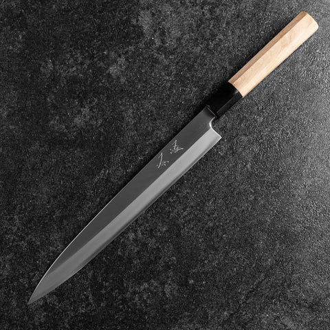 Yanagiba Gaucher Silver Steel #3 Kasumi Manche en Buffle et Magnolia 260mm-[Musashi]-[Couteaux de cuisine japonais]