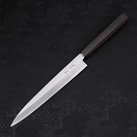 Yanagiba Gaucher White Steel #2 Kasumi Manche Buffle et Magnolia 210mm-[Musashi]-[Couteaux de cuisine japonais]