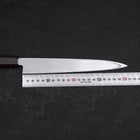 Yanagiba Gaucher White Steel #2 Kasumi Manche en Buffle et Ébène 210mm-[Musashi]-[Couteaux de cuisine japonais]