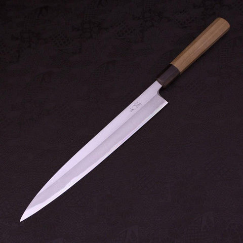 Yanagiba Gaucher White steel #1 Manche en Buffle et Magnolia 270mm-[Musashi]-[Couteaux de cuisine japonais]