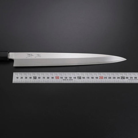 Yanagiba Silver Steel #3 Kasumi Buffalo Ebony Handle 270mm-[Musashi]-[Japanese-Kitchen-Knives]