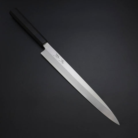 Yanagiba Silver Steel #3 Kasumi Buffalo Ebony Handle 270mm-[Musashi]-[Japanese-Kitchen-Knives]