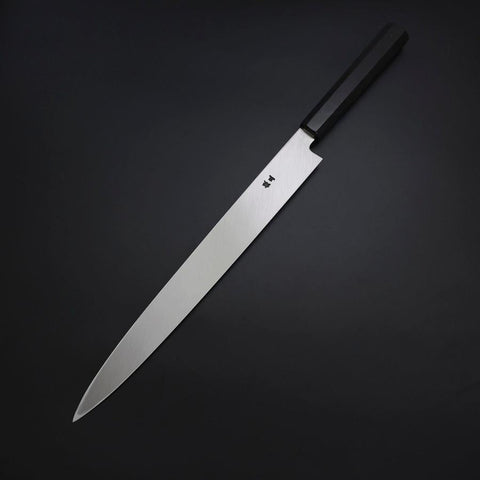 Yanagiba Silver Steel #3 Kasumi Buffalo Ebony Handle 300mm-[Musashi]-[Japanese-Kitchen-Knives]