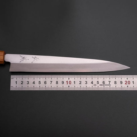 Yanagiba Silver Steel #3 Kasumi Manche Yaki Urushi 205mm-[Musashi]-[Couteaux de cuisine japonais]