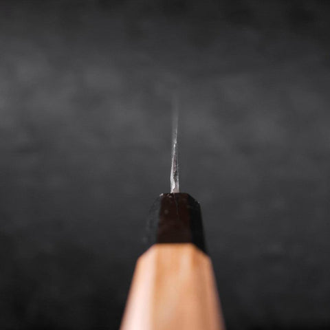 Yanagiba Silver Steel #3 Kasumi Manche en Buffle et Bois de Teck 270mm-[Musashi]-[Couteaux de cuisine japonais]