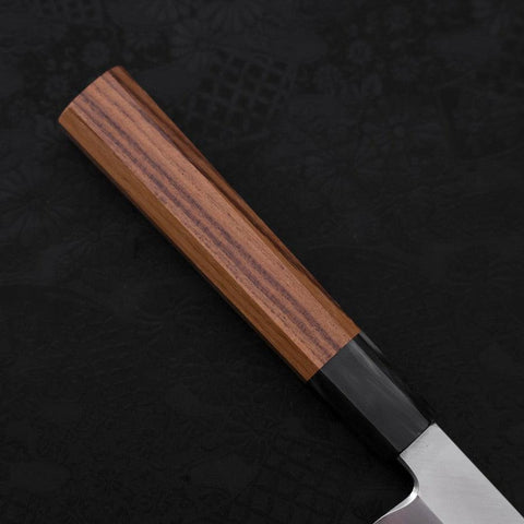 Yanagiba Silver Steel #3 Kasumi Manche en Buffle et Bois de Teck 270mm-[Musashi]-[Couteaux de cuisine japonais]