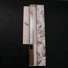 Yanagiba Silver Steel #3 Kasumi Manche en Buffle et Bois de Teck 270mm-[Musashi]-[Couteaux de cuisine japonais]