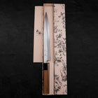 Yanagiba Silver Steel #3 Kasumi Manche en Buffle et Bois de Teck 270mm-[Musashi]-[Couteaux de cuisine japonais]