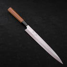 Yanagiba Silver Steel #3 Kasumi Manche en Buffle et Bois de Teck 270mm-[Musashi]-[Couteaux de cuisine japonais]