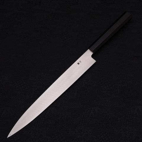 Yanagiba Silver Steel #3 Kasumi Manche en Buffle et Ébène 270mm-[Musashi]-[Couteaux de cuisine japonais]