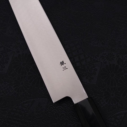 Yanagiba Silver Steel #3 Kasumi Manche en Buffle et Ébène 270mm-[Musashi]-[Couteaux de cuisine japonais]