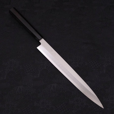 Yanagiba Silver Steel #3 Kasumi Manche en Buffle et Ébène 270mm-[Musashi]-[Couteaux de cuisine japonais]