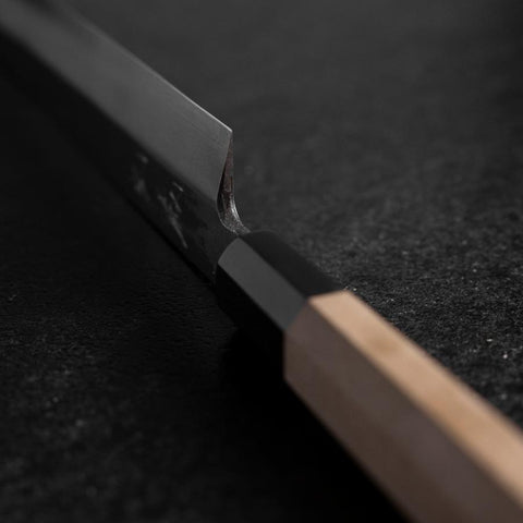 Yanagiba Silver Steel #3 Kasumi Manche en Buffle et Magnolia 260mm-[Musashi]-[Couteaux de cuisine japonais]