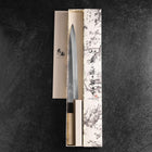 Yanagiba Silver Steel #3 Kasumi Manche en Buffle et Magnolia 260mm-[Musashi]-[Couteaux de cuisine japonais]