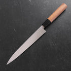 Yanagiba Silver Steel #3 Kasumi Manche en Buffle et Teck 210mm-[Musashi]-[Couteaux de cuisine japonais]