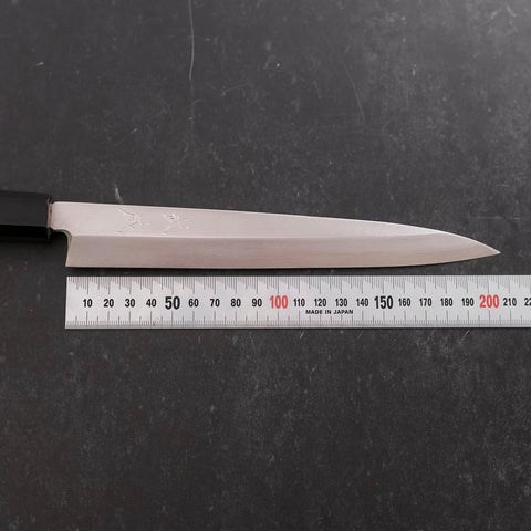Yanagiba Silver Steel #3 Kasumi Manche en Buffle et Teck 210mm-[Musashi]-[Couteaux de cuisine japonais]