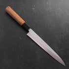 Yanagiba Silver Steel #3 Kasumi Manche en Buffle et Teck 210mm-[Musashi]-[Couteaux de cuisine japonais]