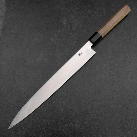 Yanagiba Silver Steel #3 Kasumi Manche en Noyer 300mm-[Musashi]-[Couteaux de cuisine japonais]