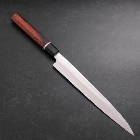 Yanagiba VG-10 Damas Manche en Cerisier anthracite 240mm avec Saya-[Musashi]-[Couteaux de cuisine japonais]