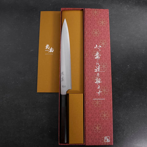 Yanagiba VG-10 Kasumi Buffalo Ebony Handle 240mm-[Musashi]-[Japanese-Kitchen-Knives]