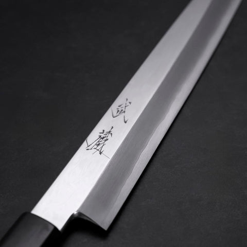 Yanagiba VG-10 Miroir Kasumi Manche en Ébène en Bois de Rose 270mm-[Musashi]-[Couteaux de cuisine japonais]