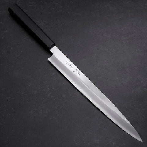 Yanagiba VG-10 Miroir Kasumi Manche en Ébène en Bois de Rose 270mm-[Musashi]-[Couteaux de cuisine japonais]