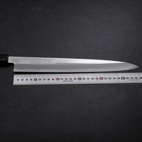 Yanagiba VG-10 Miroir Kasumi Manche en Ébène et Bois de Rose 300mm-[Musashi]-[Couteaux de cuisine japonais]