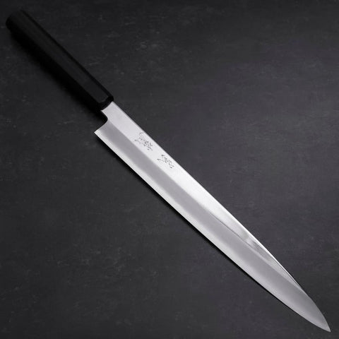 Yanagiba VG-10 Miroir Kasumi Manche en Ébène et Bois de Rose 300mm-[Musashi]-[Couteaux de cuisine japonais]