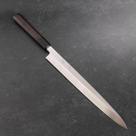 Yanagiba VG-10 Miroir Manche en Buffle et Ébène 300mm-[Musashi]-[Couteaux de cuisine japonais]