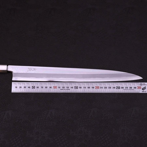 Yanagiba White Steel #1 Manche en Ébène 300mm-[Musashi]-[Couteaux de cuisine japonais]