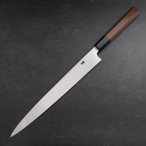 Yanagiba White Steel #2 Hon-Kasumi Manche en Buffle et Noyer 270mm-[Musashi]-[Couteaux de cuisine japonais]