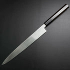 Yanagiba White Steel #2 Kasumi Chokin Argent Dragon Manche en Buffle et Ébène 240mm-[Musashi]-[Couteaux de cuisine japonais]