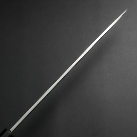 Yanagiba White Steel #2 Kasumi Chokin Argent Dragon Manche en Buffle et Ébène 240mm-[Musashi]-[Couteaux de cuisine japonais]