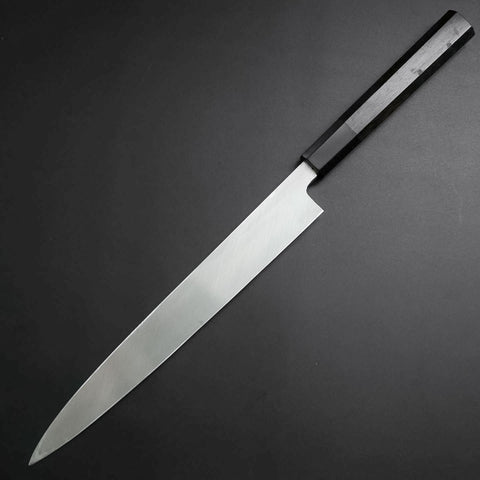 Yanagiba White Steel #2 Kasumi Chokin Dragon Manche en Buffle et Ébène 240mm-[Musashi]-[Couteaux de cuisine japonais]