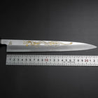 Yanagiba White Steel #2 Kasumi Chokin Dragon Manche en Buffle et Ébène 240mm-[Musashi]-[Couteaux de cuisine japonais]