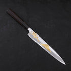 Yanagiba White Steel #2 Kasumi Chokin Sakura-Fuji Manche en Buffle et Ébène 210mm-[Musashi]-[Couteaux de cuisine japonais]
