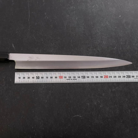 Yanagiba White Steel #2 Kasumi Manche en Buffle et Ébène 270mm-[Musashi]-[Couteaux de cuisine japonais]