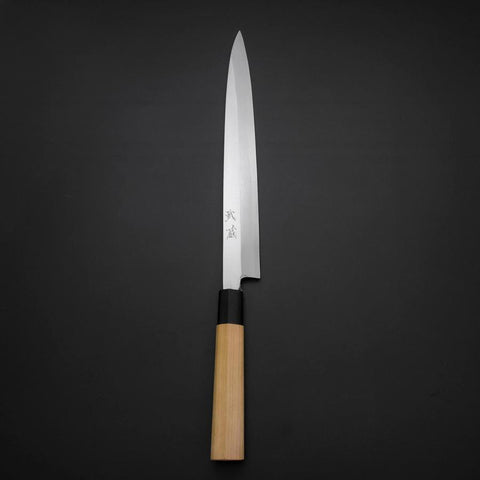 Yanagiba White Steel #2 Kasumi Manche en Buffle et Magnolia 270mm-[Musashi]-[Couteaux de cuisine japonais]