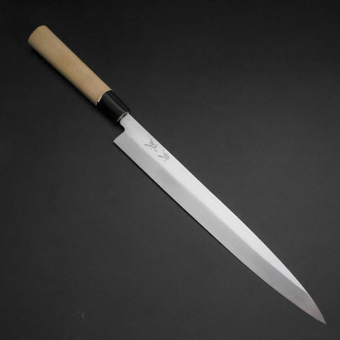 Yanagiba White Steel #2 Kasumi Manche en Cerisier 300mm-[Musashi]-[Couteaux de cuisine japonais]