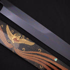 Yanagiba White Steel #2 Lune Noire Miroir-Fuji Sui-Honyaki Manche Urushi avec Fourreau Urushi 330mm-[Musashi]-[Couteaux de cuisine japonais]