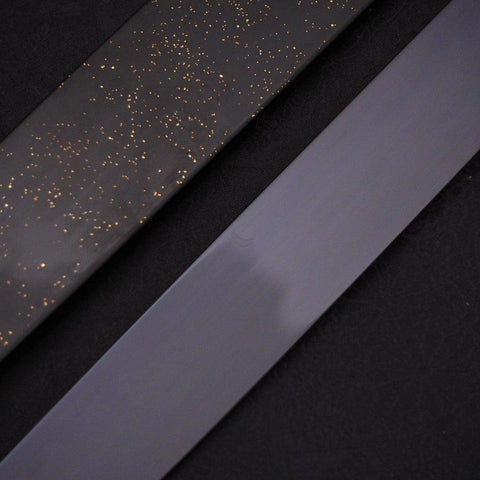 Yanagiba White Steel #2 Lune Noire Miroir-Fuji Sui-Honyaki Manche Urushi avec Fourreau Urushi 330mm-[Musashi]-[Couteaux de cuisine japonais]