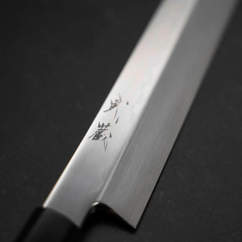 Yanagiba White steel #2 Honyaki Manche en Buffle et Ébène 270mm-[Musashi]-[Couteaux de cuisine japonais]