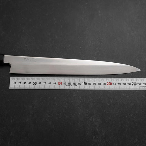 Yanagiba White steel #2 Honyaki Manche en Buffle et Ébène 270mm-[Musashi]-[Couteaux de cuisine japonais]