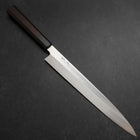 Yanagiba White steel #2 Honyaki Manche en Buffle et Ébène 270mm-[Musashi]-[Couteaux de cuisine japonais]