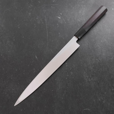 Yanagiba White Steel #2 Kasumi Buffalo Ebony Handle 270mm-[Musashi]-[Japanese-Kitchen-Knives]