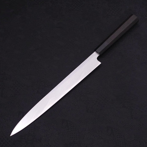 Yanagiba White Steel #2 Kasumi Chokin Sakura-Fuji Buffalo Ebony Handle 270mm-[Musashi]-[Japanese-Kitchen-Knives]