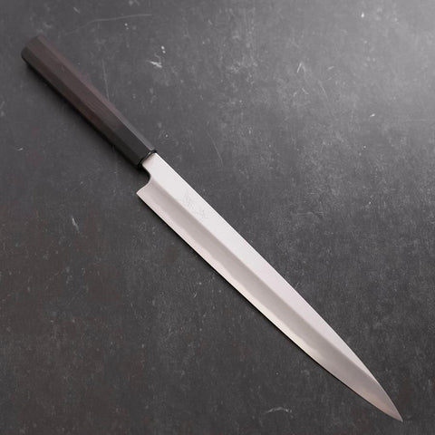 Yanagiba White steel #2 Kasumi Manche en Buffle et Ébène 270mm-[Musashi]-[Couteaux de cuisine japonais]