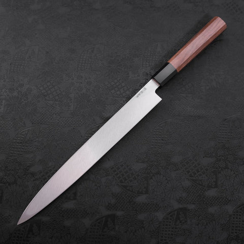 Yanagiba White Steel #2 Kasumi Manche en Buffle et Noyer 270mm-[Musashi]-[Couteaux de cuisine japonais]
